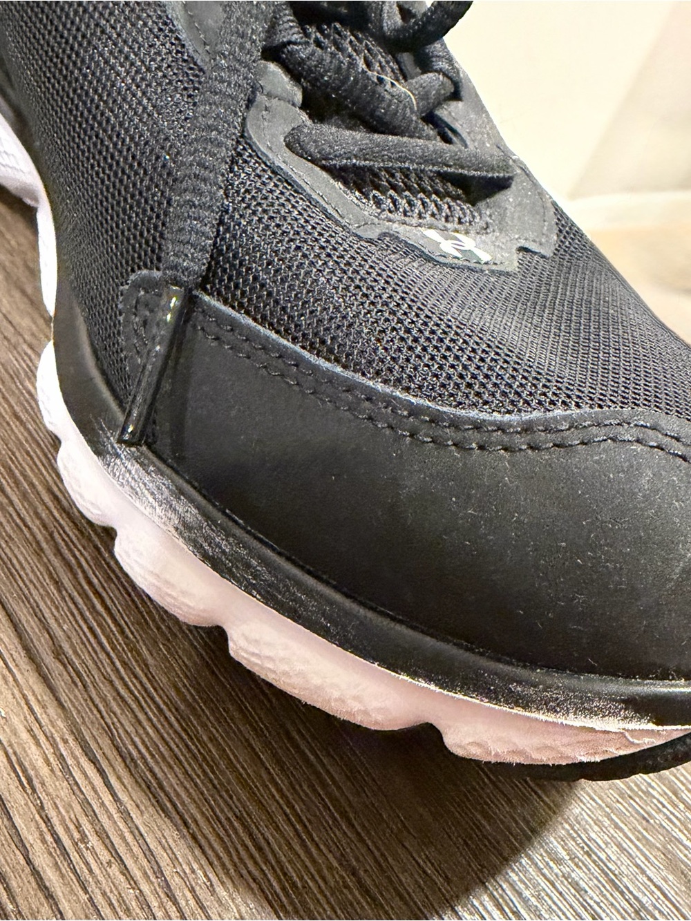Under Armour Charged Assert 9 Running Shoes - Women’s 10 Wide (D) - Black/White - Picture 6 of 7